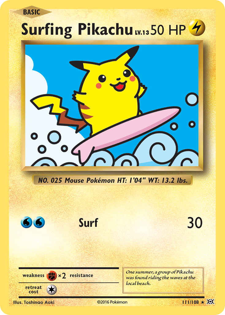 Surfing Pikachu - Evolutions #111