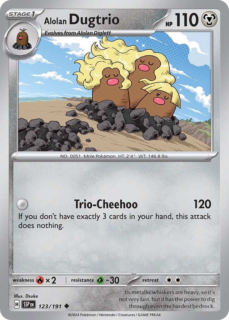 Alolan Dugtrio - Surging Sparks #123