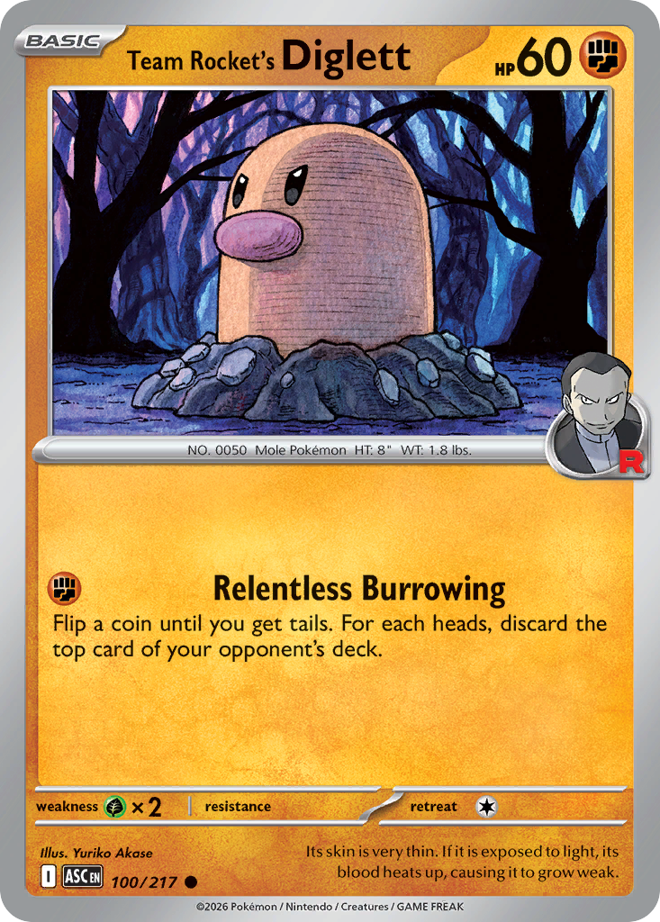 Team Rocket's Diglett - Ascended Heroes #100