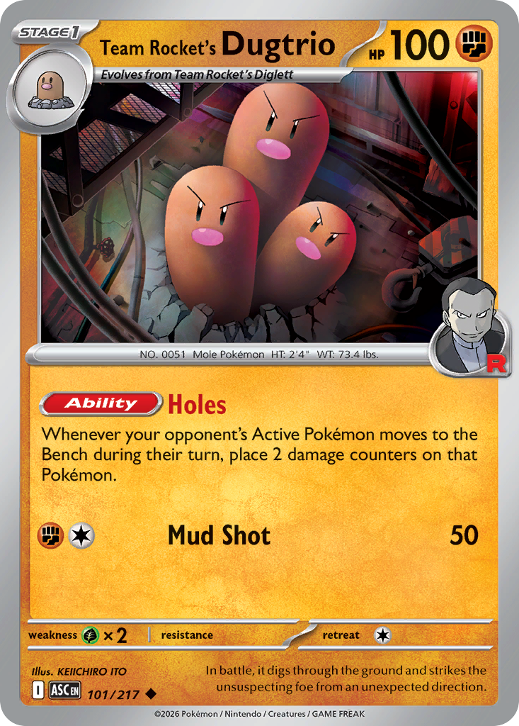 Team Rocket's Dugtrio - Ascended Heroes #101