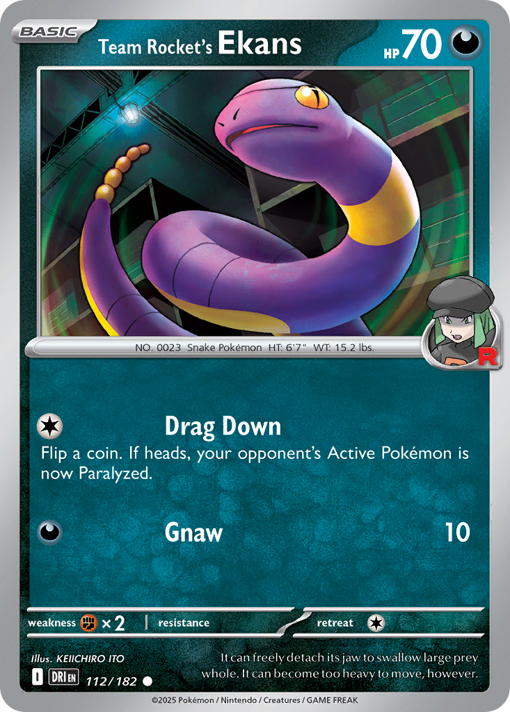 Team Rocket's Ekans - Destined Rivals #112