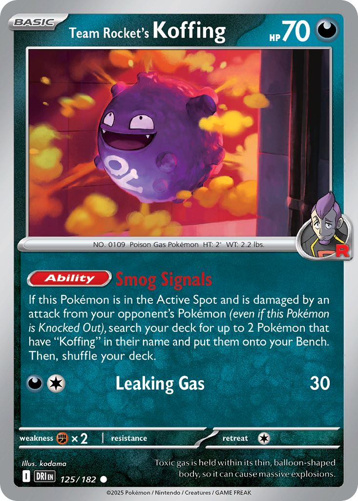 Team Rocket's Koffing - Destined Rivals #125