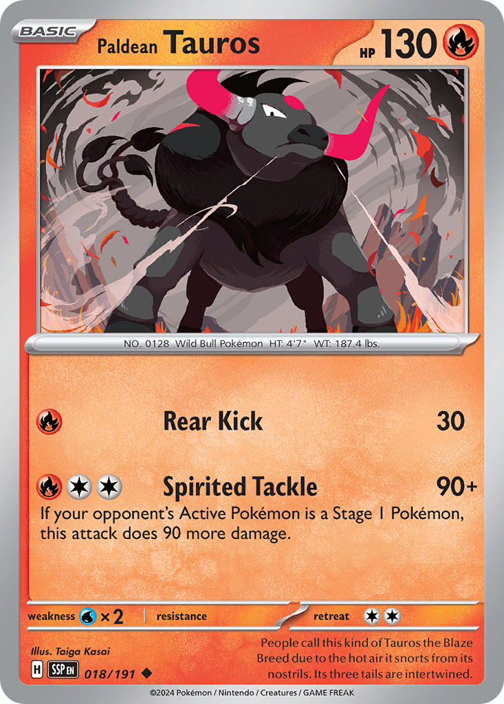 Paldean Tauros - Surging Sparks #18