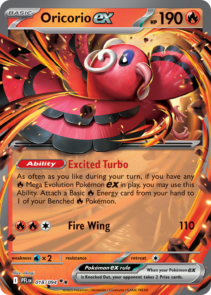 Oricorio ex - Phantasmal Flames #18