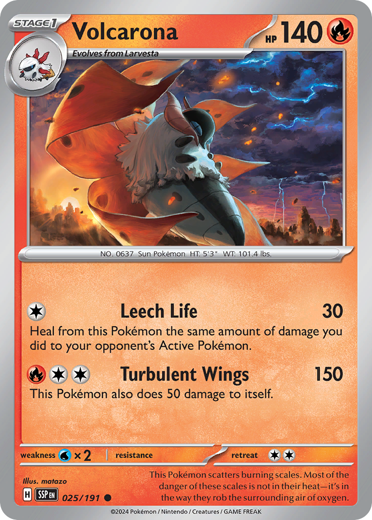 Volcarona - Surging Sparks #25