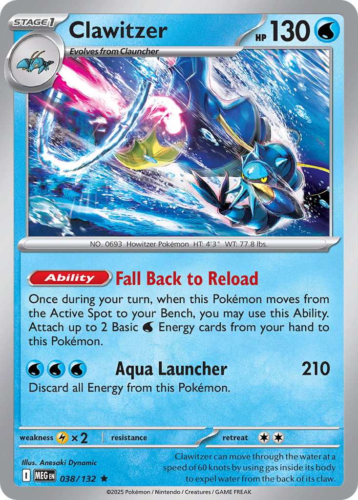 Clawitzer - Mega Evolution #38