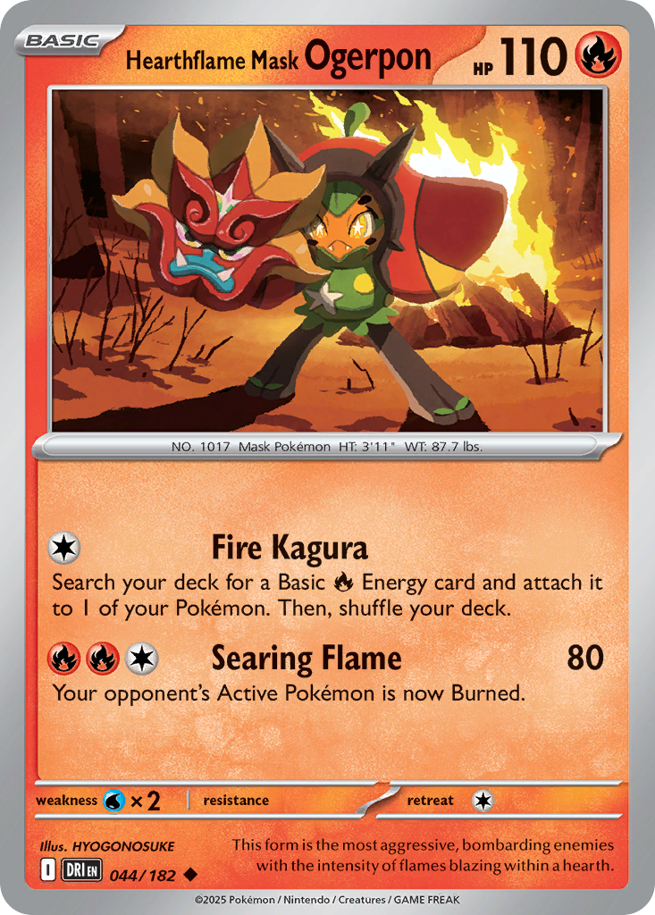 Hearthflame Mask Ogerpon - Destined Rivals #44