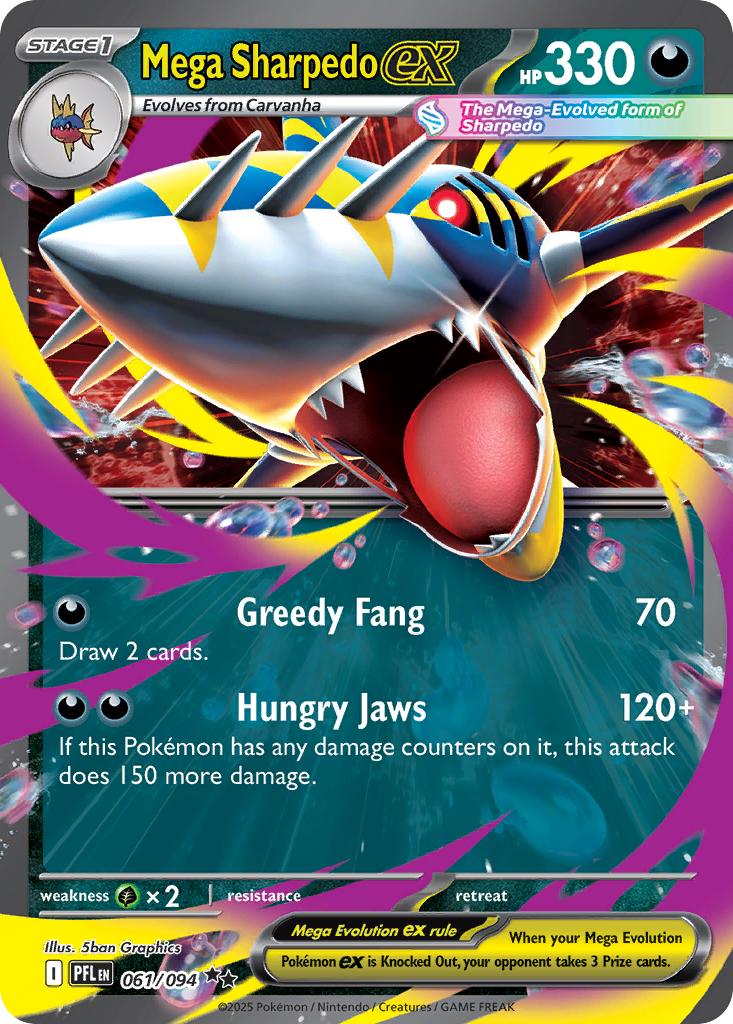 Mega Sharpedo ex - Phantasmal Flames #61