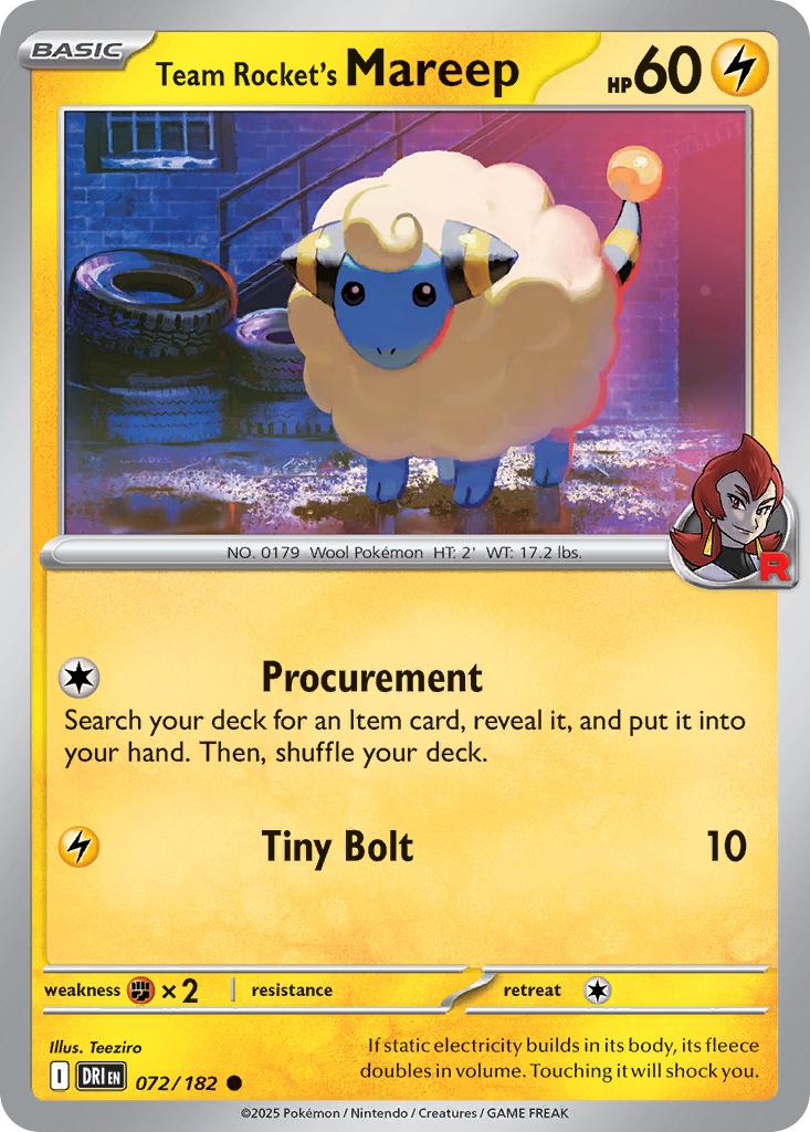 Team Rocket's Mareep - Destined Rivals #72