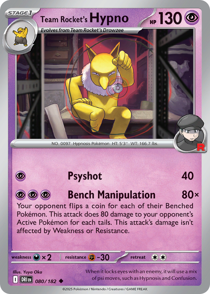 Team Rocket's Hypno - Destined Rivals #80