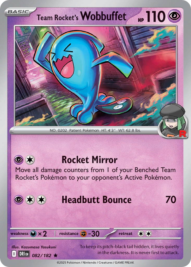 Team Rocket's Wobbuffet - Destined Rivals #82