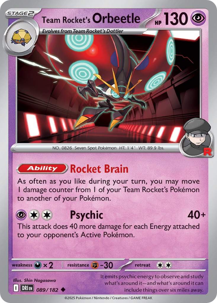 Team Rocket's Orbeetle - Destined Rivals #89