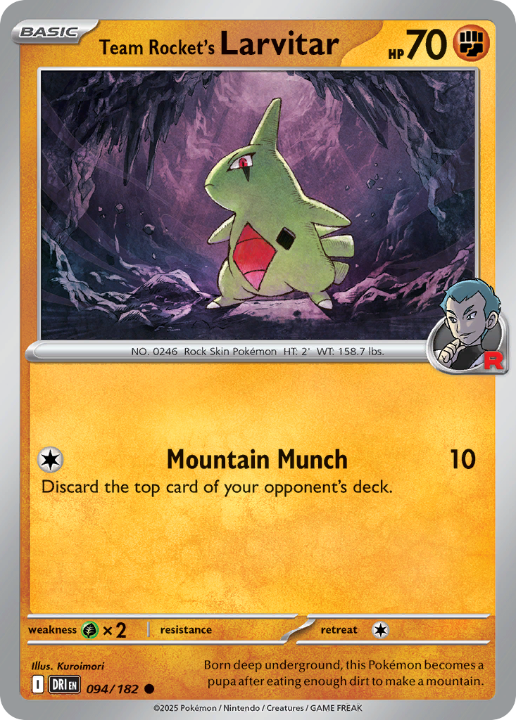 Team Rocket's Larvitar - Destined Rivals #94