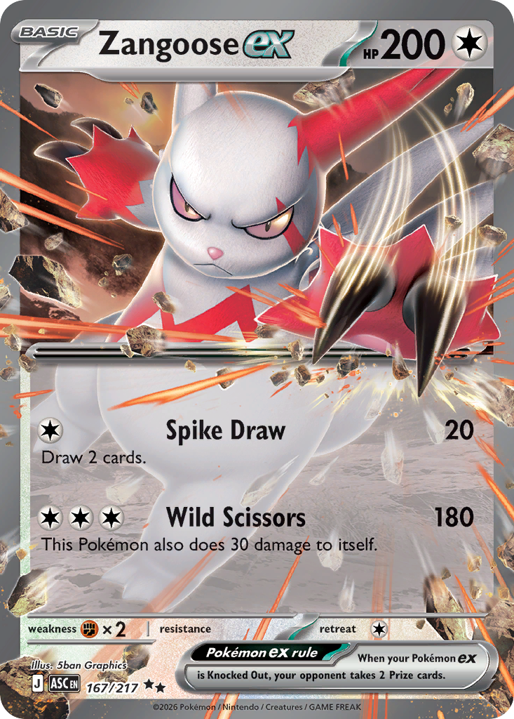 Zangoose ex - Ascended Heroes #167
