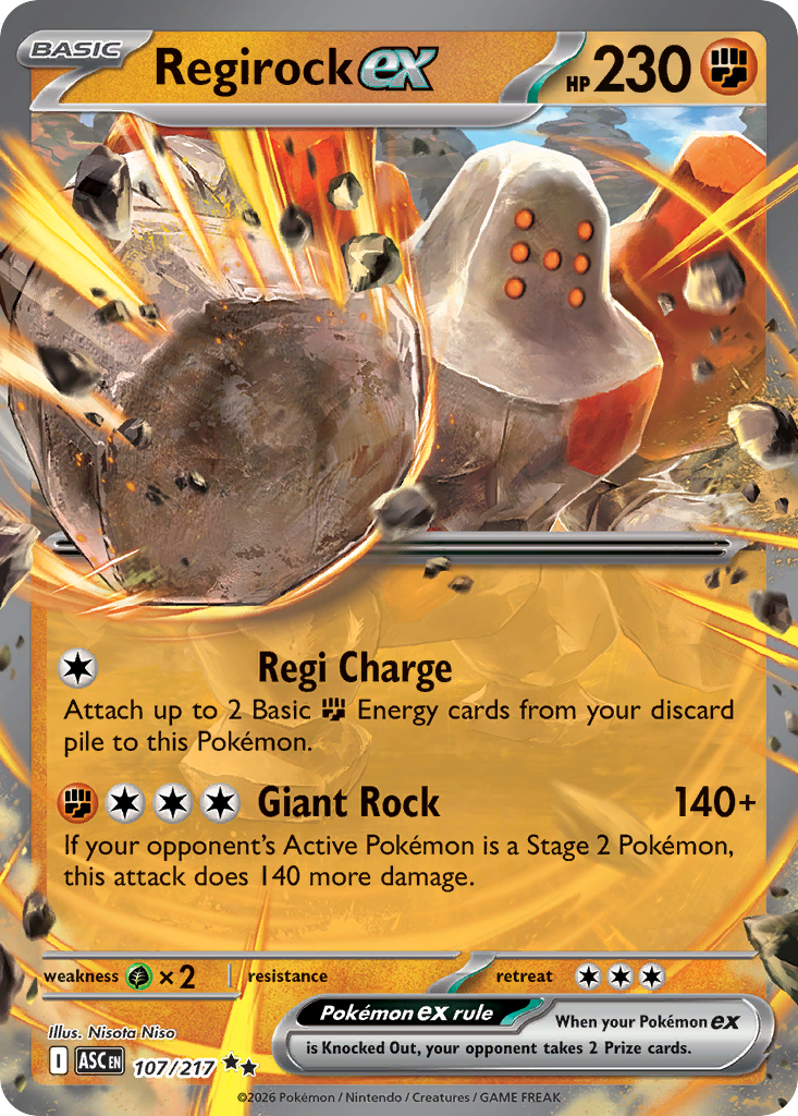 Regirock ex - Ascended Heroes #107