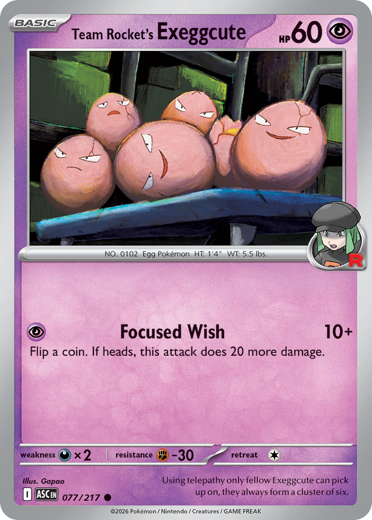 Team Rocket's Exeggcute - Ascended Heroes #77